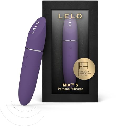 LELO MIA 3 Female Personal Massager, Mini Vibrator Quiet with 8 Pleasure Settings and an Updated Petite Design, Discreet Vibrator Small, Clitoris Vibrator (Purple)