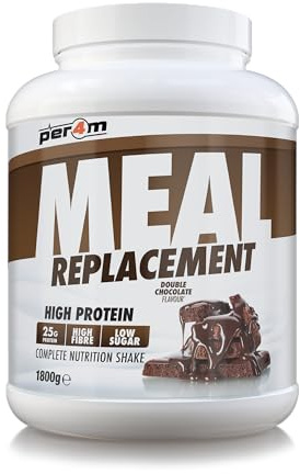 Per4m Meal Replacement Diet Shake Powder | High Protein Low Calorie Weight Loss Shake | Vegetarian Gluten Free Nutritionally Complete Slimming Drink | 30 Serving (1800g, Double Chocolate)