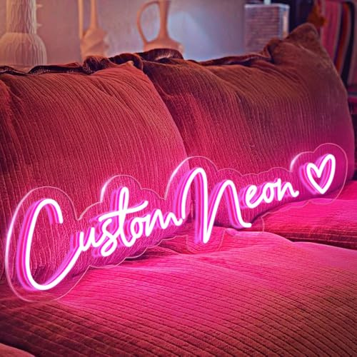 Neon Schild Personalisiert Neon Sign Led Schriftzug für Wanddekoration Personalisierte Leuchtschilder für Hochzeit Bar Café Party Decor Geburtstag Geschenk Namensschilder für Kinderzimmer (Mehrfarbig)