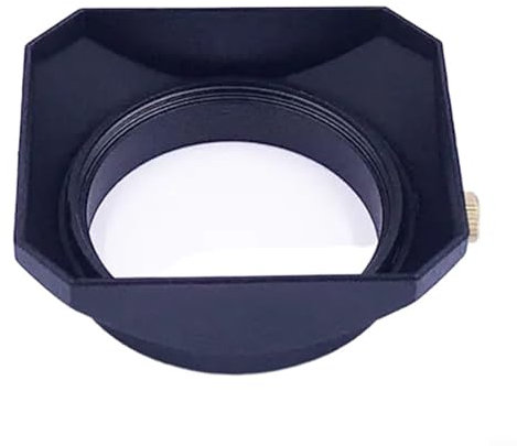 FACAIIO Pare-soleil carré en métal pour objectif d'appareil photo 46 mm pour protection contre les reflets Argenté