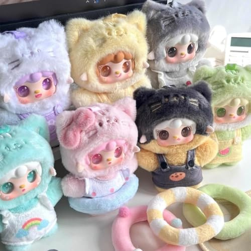 Yooki Kitten Summer Party Series Plush Doll Box Cute Toy Bag Pendant Keychain Surprise Birthday Valentine Gift for Friends Lover Family Random 1pc