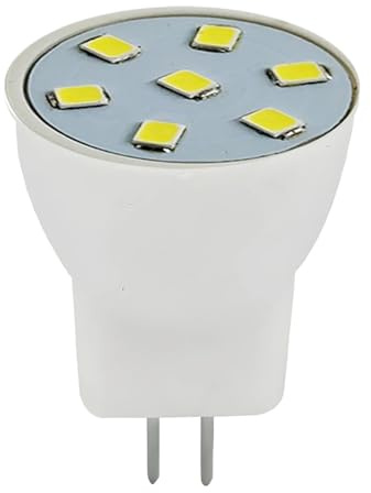 eufeifeiegds MR8 LED Light Bulbs 2W 12V GU4.0 Bi-pin Warm White 2700K-3000K(White 6000K,1 PC)