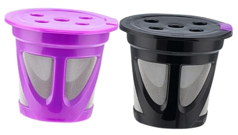 EPIGEIST 2 piezas Cápsulas Reutilizables para Café Filtro de Acero Inoxidable Multiagujeros Compatible con Cafeteras para Preparar Café Fresco y