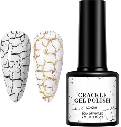 Crackle Gellack - 7 ml färskt nagellack för pepparkaksdekoration, skönhetstillbehör för dejten | manikyr för skolfester
