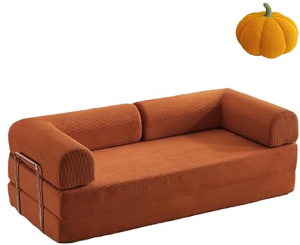Konvertibel bäddsoffa med utdragbar sovande, vikbar design för vardagsrum och sovrum