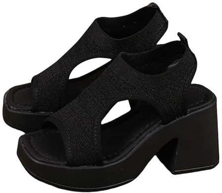 Samtida chic kvällsfest kilklack sandaler stor storlek ortopedisk sandal med snodd stadskväll vackra minimalistiska repanerade sandaler fyrkantig häl