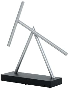 The Swinging Sticks Basic Edition – svart/aluminium | Hypnotisk rörelse svängstänger | designobjekt och dekoration för kontor, vardagsrum, skrivbord och modern inredning