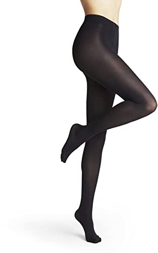 FALKE Femme Seidenglatt 40 Den W Ti Semi-opaques Unis Collants, Bleu Marine 6179, S EU
