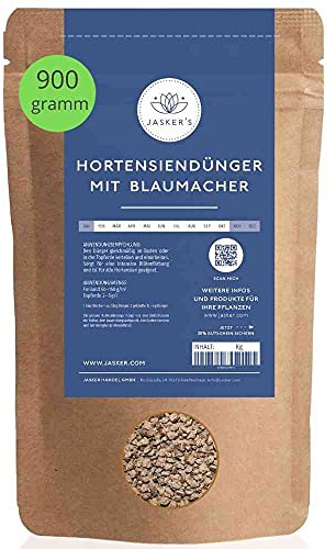JASKERS® Blaudünger Für Hortensien 900g | Optimaler Blaumacher Für Hortensien | Als Hortensien Dünger Blau Geeignet | Unterstützt Die Blaufärbung