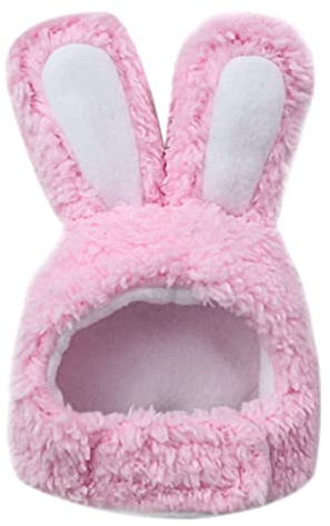 SEIS Easter Bunny Ear Cat Hat Adjustable Pet Costume Headband Cute Kitten Puppy Cap Soft Warm Teddy Headwear for Halloween Festival Birthday Christmas Cosplay (Pink)