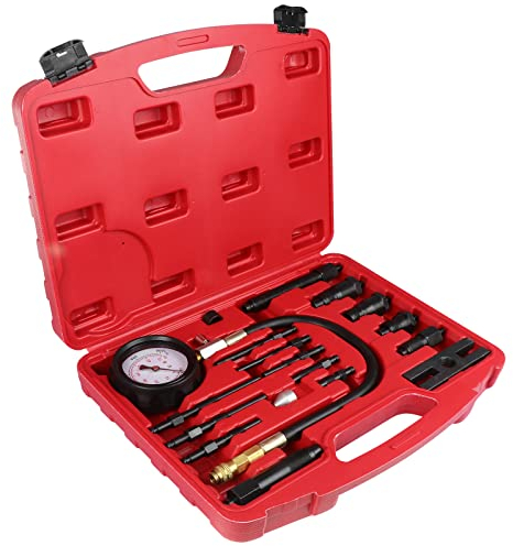 HSEAMALL Diesel Engine Compression Tester,TDI CDI Cylinder Pressure Diagnosis Tool,Auto Car Tractor Diesel Engine Testing Gauge Manometer Kit