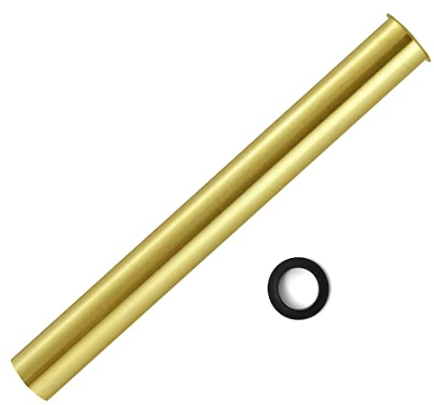 OPERMAXER Brass Immersion Pipe, 300 mm x 32 mm, Brushed Gold, 1-Pack