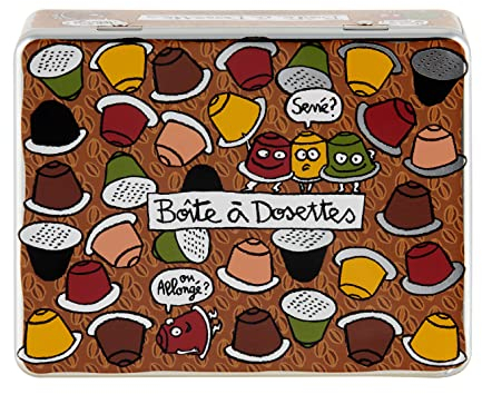 DLP, Boite à dosettes de café (compartimentée) en métal - C'est la Fête