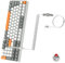K3 Pro Teclado mecánico con Cable Ultra Compacto 98 Teclas RGB Iluminado LED Lineal Rojo conmutador+ USB en Espiral Tipo-C a USB-A, Cable de Resorte TPU Conector aviación Metal Desmontable