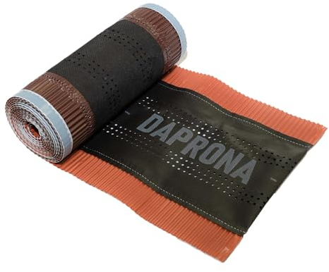DAPRONA Firstband Alu Super Vent 4 Rollen - 320mm x 5m Rot (RAL 8004) Rollfirst für eine optimale Dachfirst Abdeckung, Super Butylkleber