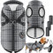 LOVPET® Hundejacke Hundemantel mit Geschirr, inkl. 45 Stück Kotbeutel + Spender, Hunde Winterweste gefüttert wasserdicht, Gepolsterte Weste Mit Brustgurt, Reflektoren, D-Ring L, Grau