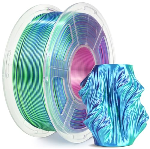 SUNLU Silk Triple Color PLA Plus Filament, Shiny PLA+ Filament 1.75mm