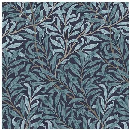 William Morris at Home Willow Bough Deep Blue Wallpaper | Paste the Wall | Blue Leaves | Eco-Friendly
