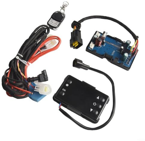 Besttoolifes Riscaldatore ad aria diesel da 24 V/12 V, display LCD, controllo della scheda madre, kit cablaggio per riscaldatori da parcheggio da 2 KW, 3 KW, 5 KW e 8 KW