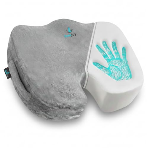 Famjoy Memory Foam Seat Cushion – Ergonomic U-Shaped Support for Back, Hip & Tailbone Pain Relief – Washable Non-Slip Cover – Grey