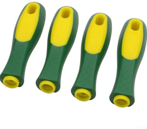 Set of 4 Rubber File Handles for Metal File Wood Rasp Chainsaw File Mills Hammers with Round and Rectangular Hole Options 110mm Long (10inch Rectangular Hole)