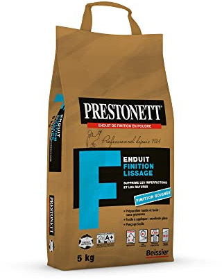 Enduit de Lissage Finition PRESTONETT F en Poudre en Sac 5 KG pour Intérieur