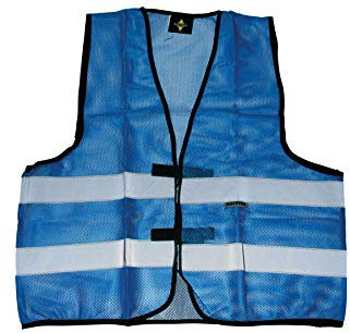 Korntex Sommerweste, Warnweste, Signalweste, Mesh Thessaloniki, blau, 5XL