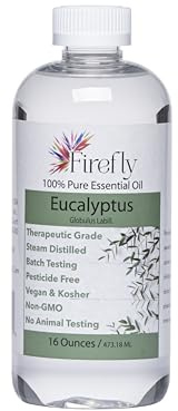 Firefly Kosher, Bulk, 16 Ounces 100% Pure Undiluted Eucalyptus Essential Oil | GC/MS Batch Tested for Purity | Therapeutic Grade Non-GMO Steam Distilled Vegan