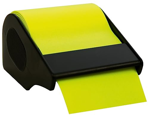 RNKVERLAG CT1906 - Rotolo di foglietti adesivi in dispenser, 60 mm x 10 m, ricaricabile, giallo brillante, 1 pz.