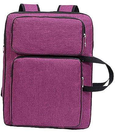 Colcolo Cartera de Arte A3, Mochila para Artistas, Bolsa de Arte portátil para Suministros, Bolsa de bocetos para Bandeja de Mezcla, Pantalla de, púrpura