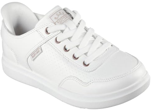 Skechers Women's Bobs D'Vine So Flattered Slip-On Sneakers, White Tumbled Pu, 6.5 UK