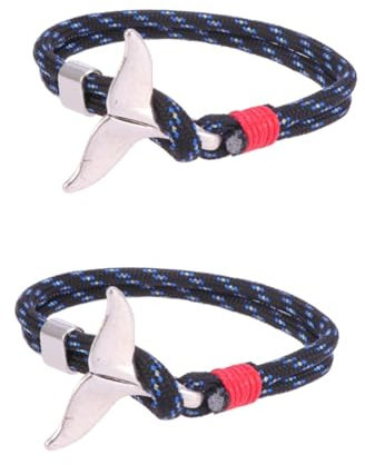 DEARMAMY 2stücke Woven Fishtail Armband Für Damen Kreative Gewebte Handkette Vielseitig Tragbar Für Alltag Freizeit Und Besondere Anlässe Langlebiges Design Aus Hochwertigen Materialien