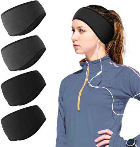 AYBUY Vintersport Pannband - Termiska Öronvärmare, Stretchiga Löpning Öronmuffar för Kvinnor, Sport, Cykling, 4 St