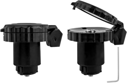 Gasea 2 Piezas Mini Espejo Retrovisor Plegable para Manillar de Bicicleta, de Vidrio Convexo HD, Giratorio 360°, Ajustable (Negro)