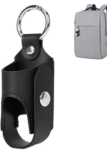 Läderinhalatorfodral, utomhus läder inhalator fodral nyckelring – enkelt och snyggt skyddande inhalatorfodral för resor, affärsresa, , skola, camping, Svart, Refer to description, Unisex