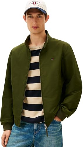 Tommy Hilfiger Uomo HARRINGTON JACKET MW0MW37647 Altre Giacche, VERDE, L, VERDE (abete artico), L