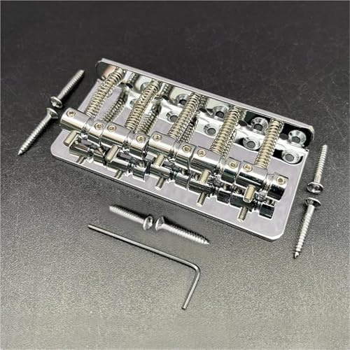 Professionellt gitarrstall Fem strängad 89x41mm kraftig elbasstall svart krom(Chrome)