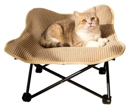 Sisal katt klösbädd, upphöjd kattstolssäng, trä husdjur sisal klösa, klösstol, hopfällbar husdjur camping barnsäng för slipning klo vilande sömn