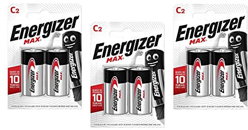 ENERGIZER Lot de 3 Blisters de 2 Piles Max LR14 C