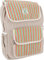 GURU SHOP Ethno Hanf Rucksack - Streifen Bunt, Herren/Damen, Beige, Size:One Size, 35x26x20 cm, Ausgefallene Stofftasche