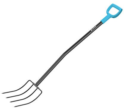 Cellfast Fourche à Creuser agricole IPRO™, 1280 mm, pour Distribution de Compost, Foin et Paille, Manche en Fibre de Verre Solide et Dents durcies, 40-221