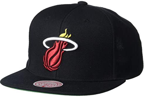 Mitchell & Ness NBA Top Spot Snapback HWC, Nero, Miami Heat, Taglia unica