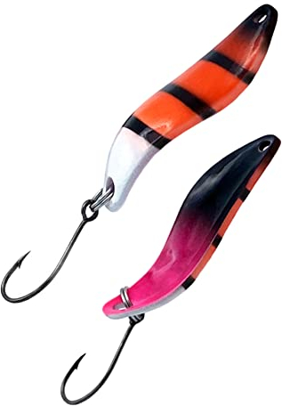 Sinderella Forellen Spoon - 5 g - Trout Fishing Spoon - UL-Angeln (rot, schwarz - schwarz, lila)