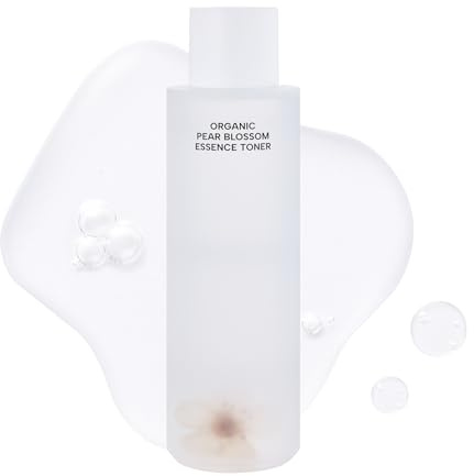 Whamisa Organic Pear Blossom Essence Toner – Fermentierte postbiotische Formel für strahlende, revitalisierte, feuchtigkeitsspendende Pflege (160 ml)