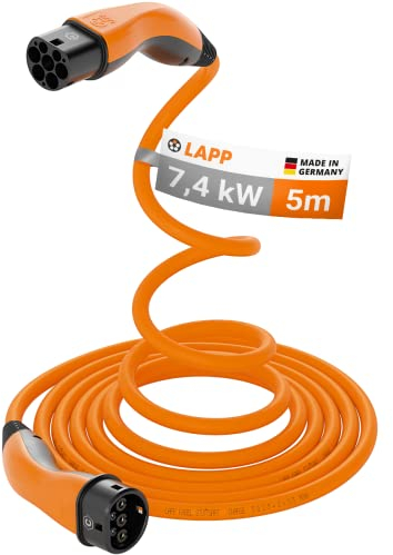 LAPP MOBILITY Helix - Cavo di Ricarica Tipo 2, 7,4 kW, autoavvolgente, 32 A, 1 Fase, per Auto elettrica, modalità 3/5 m