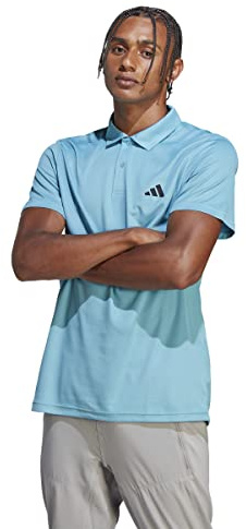 adidas Herren Train Essentials Training Polo Shirt, preloved Blue/Black, L