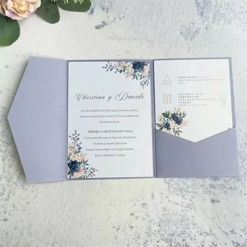 MillaSaw Busta per biglietti d'invito lavanda per matrimonio, fidanzamento, compleanno, premi di gala, adatta per inviti da 5x7 pollici, 25 pz. (colore: lavanda).