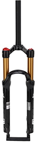 POENVFPO Mountainbike-Vorderradgabel, Federgabelweg 120 Mm, Luftgabel, Gerader Gabelschaft, Manuelle Sperrung, 26 Zoll