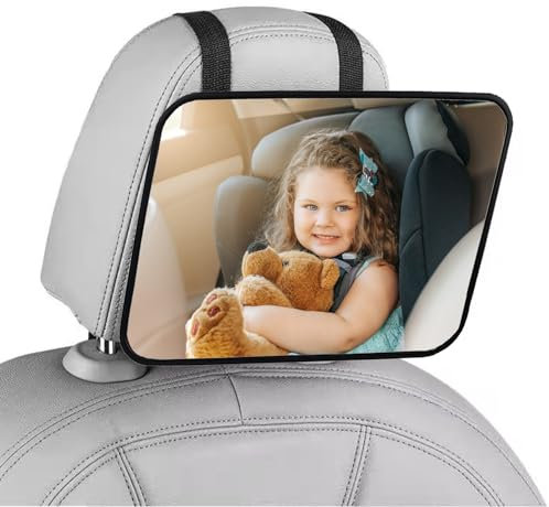 Tomtary Baby Car Mirror for Back Seat - Shatterproof, Anti-dropout Rear View Mirror for All Car Seats - Essential for New Parents
