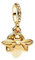 Feitery Compatible with Charms Pandora Armband Goldenes Glühwürmchen Herz Anhänger Meerestiere